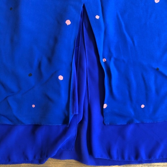 T. Babaton Quinn 100% Silk Skirt maxi slit blue purple XS - Picture 4 of 12